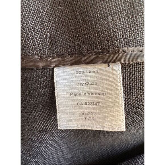 Talbots Heritage 100% Linen Cropped Pants Black Size 18 - Picture 5 of 5